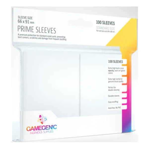 Protectores Gamegenic: Prime Sleeves - White (100pzs)