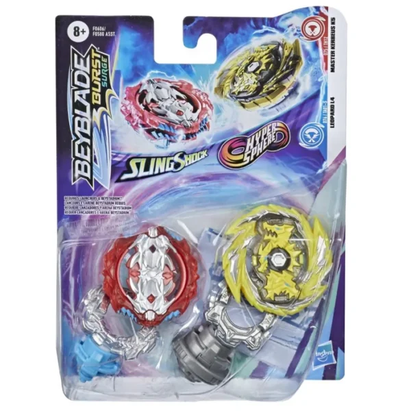 Beyblade Burst Surge Master Kerbeus K5 y Leopardo L4